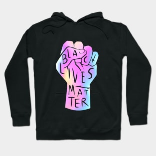 holographic black lives matter | power fist with quote (blm movement) Hoodie